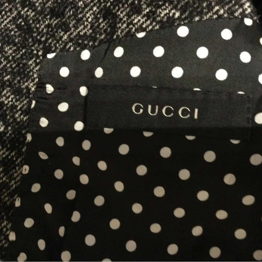 Gucci Black Heather Zip-Up Knit Sweater